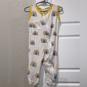 Kyte Baby Sleeveless Rainbow Romper with zipper